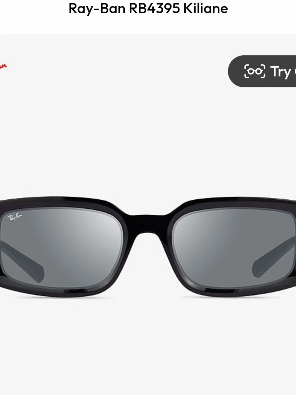 RAYBAN KILIANE Black RB4395 Rectangular Sunglasses